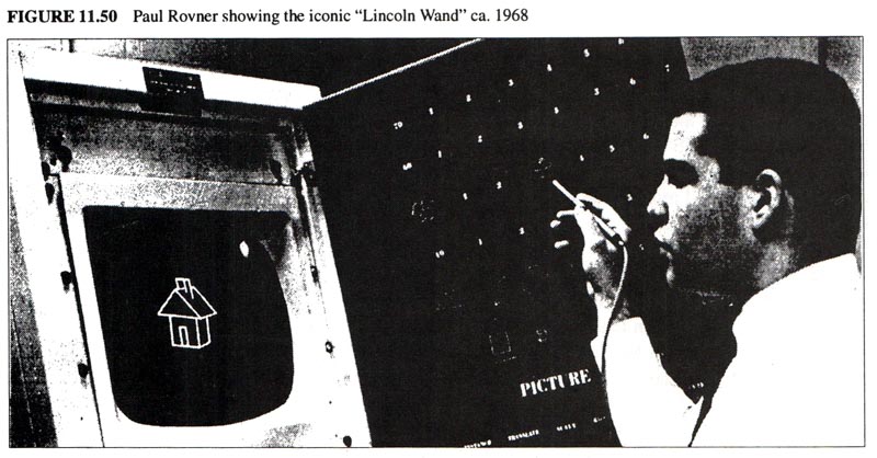 Paul Rovner showing the iconic 'Lincoln Wand' ca. 1968